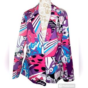 Ashley Stewart’s Funkadelic Retro Twill Blazer size 14